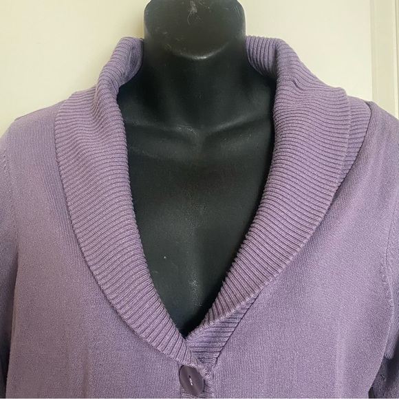 Maurices Purple Button Down Cardigan L - Picture 3 of 9